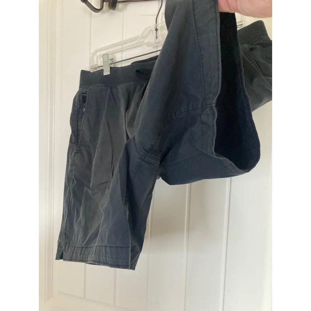 Abercrombie & Fitch Mens Stretch Shorts Dark Grey Drawstring Zipper Pocket L